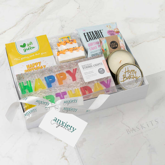 happy birthday gift set, birthday gift box, birthday gift basket, birthday gift set for her, birthday gift set for him, happy birthday gift box canada, birthday gift basket canada, luxury birthday gift set, curated birthday gift set, birthday spa gift set, birthday self care gift set, birthday treat box, birthday celebration gift set, birthday hamper canada, birthday gift box delivery canada