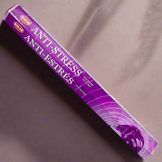 Anti-Stress Incense Sticks Pack of 6 by HEM for relaxation, stress relief, aromatherapy, self-care gifts, mental health products, wellness gifts, and incense for anxiety