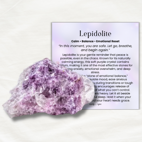 Lepidolite Crystal | Calming for Anxiety & Sleep