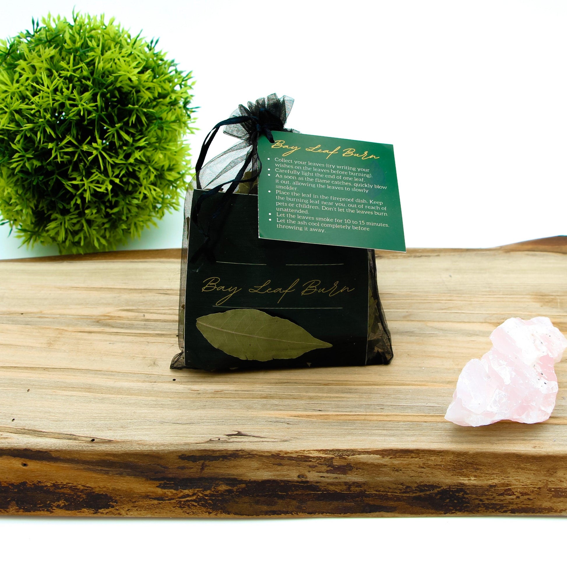 Burning Bay Leaf Kit for anxiety relief and manifestation rituals, full moon rituals, spells, and more.
