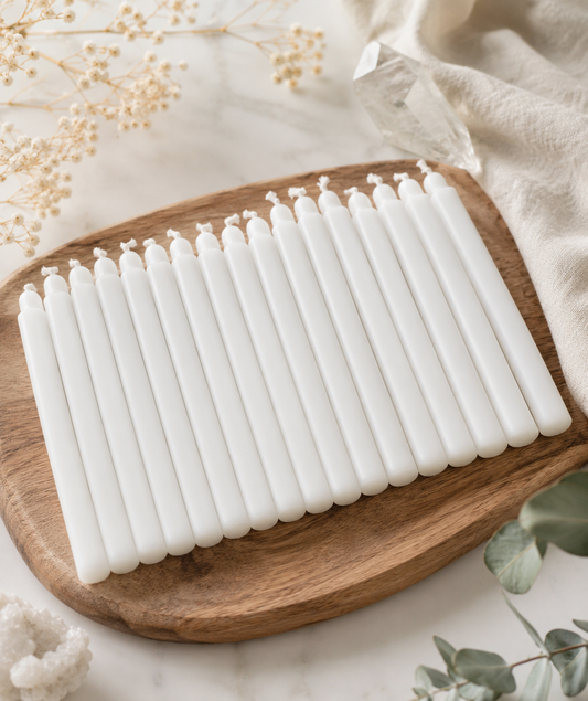 White Mini Ritual Candles — Charm Chime Candles