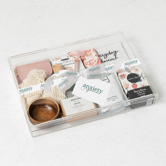 self care gift set, anxiety relief gift box, calming gift set, spiritual gift basket, wellness gift basket, gift box for anxiety, stress relief gift set, relaxation gift box, mental health gift basket, gift basket for someone with anxiety, self care gift box for her, wellness care package, spiritual gift box, mental health gift for friend, healing gift set, anxiety care package, stress relief gift basket, fidget gift set for anxiety
