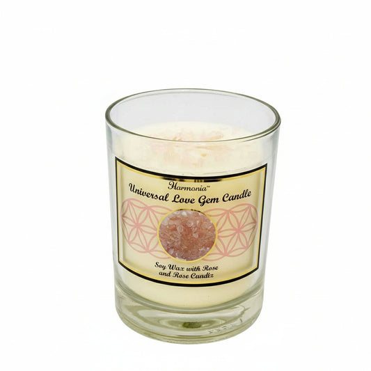 rose quartz candle, crystal candle, love crystal candle, rose scented crystal candle, soy gem candle, universal love candle, rose quartz soy candle, heart chakra candle, crystal infused candle, self-love candle, candle for love and healing, rose quartz love candle, emotional healing candle, romantic candle gift, love intention candle, crystal candle for relationships, rose quartz affirmation candle
