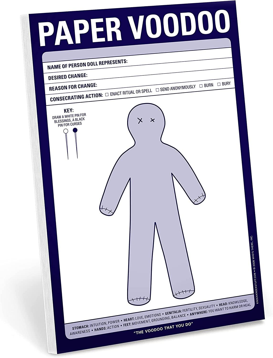 Knock Knock Paper Voodoo Note Pad – Anxiety Gone