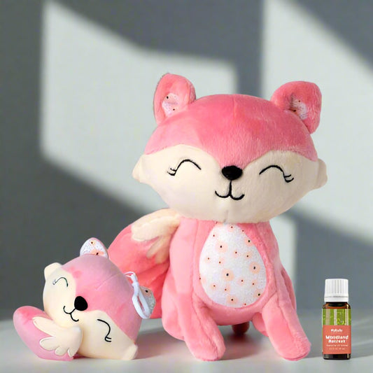 Essential oil stuffed animals with Kid friendly essential oils, backpack clip, Safety Scent Cartridge, calming toy for kids, and aromatherapy gifts