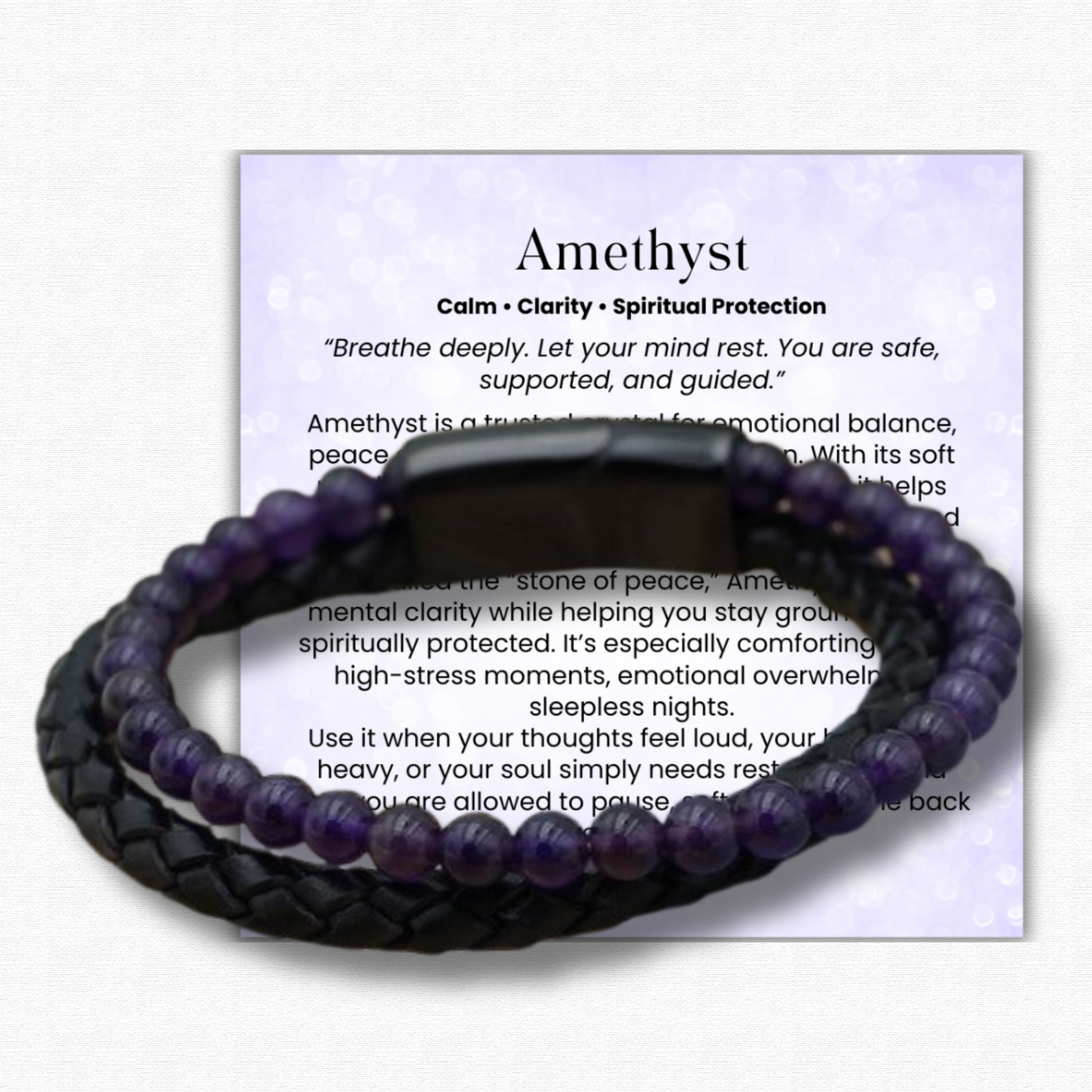 amethyst beaded bracelet, amethyst jewelry, amethyst bracelet, power bracelet, amethyst jewelry, anxiety bracelet