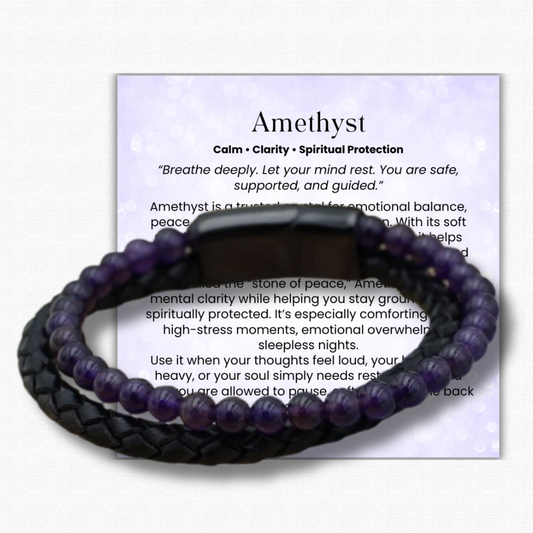 amethyst beaded bracelet, amethyst jewelry, amethyst bracelet, power bracelet, amethyst jewelry, anxiety bracelet