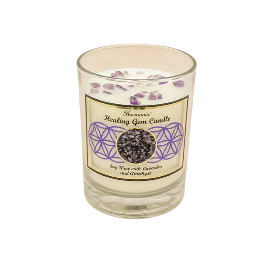 crystal candle, amethyst candle, lavender crystal candle, healing candle with crystals, soy crystal candle, amethyst lavender candle, soy gem candle, crystal infused candle, gemstone candle, amethyst lavender candle, lavender and crystal candle, calming lavender crystal candle, amethyst aromatherapy candle, lavender healing candle, candle for anxiety and stress, lavender candle with amethyst, lavender infused crystal candle