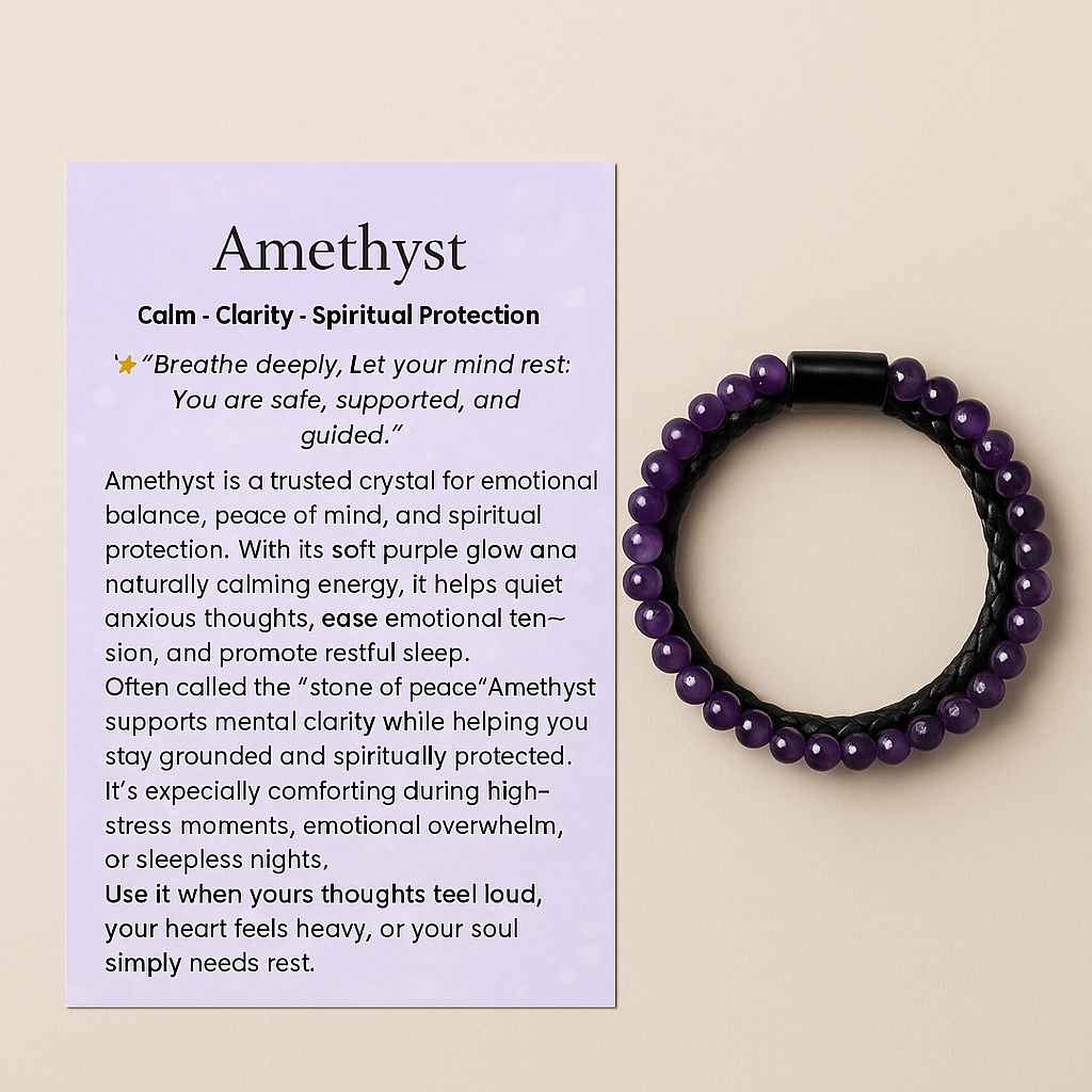 amethyst beaded bracelet, amethyst jewelry, amethyst bracelet, power bracelet, amethyst jewelry, anxiety bracelet