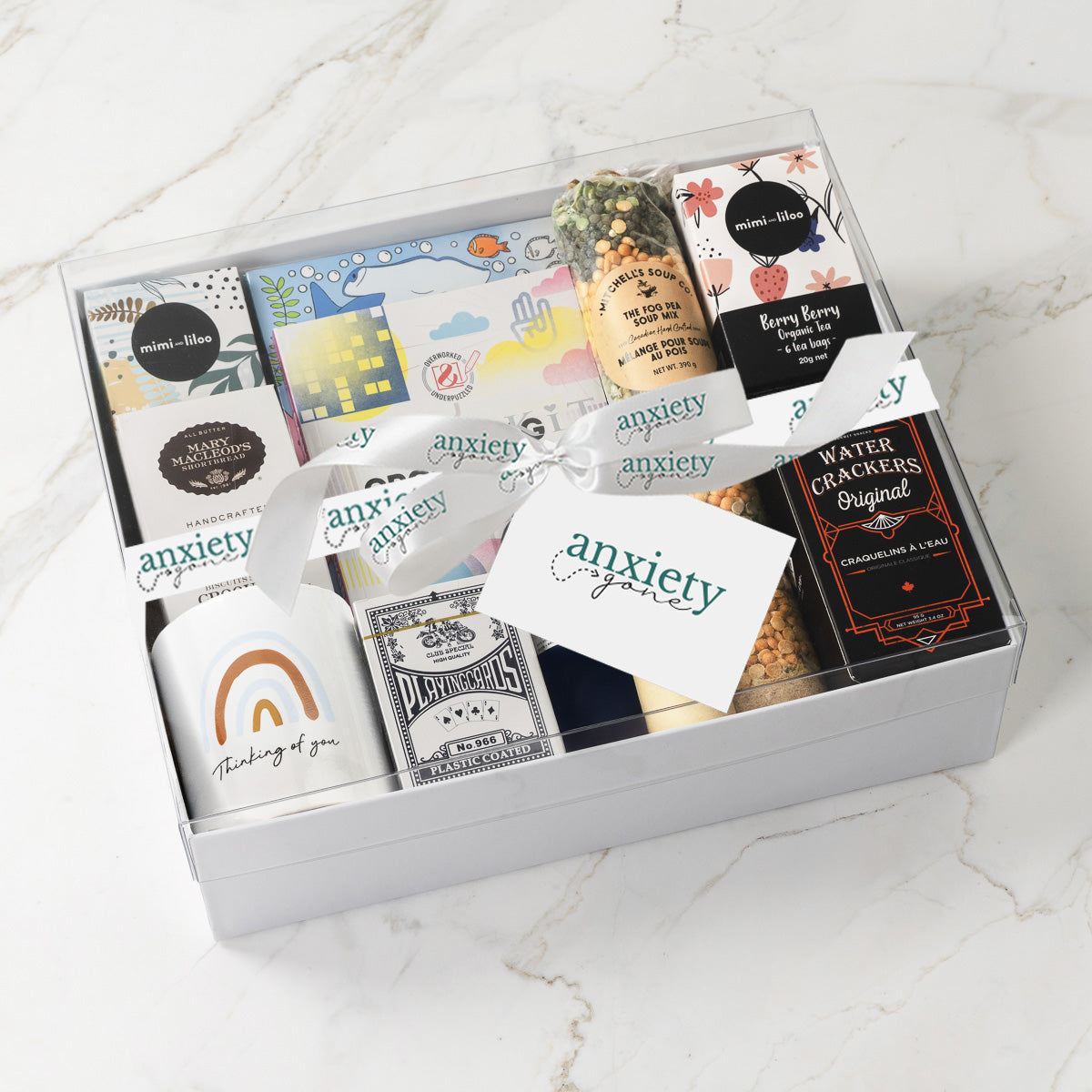 thinking of you gift set, thinking of you gift box, thinking of you gift basket, care package gift set, sympathy gift set, comfort gift box, wellness thinking of you gift set, thoughtful gift box, thinking of you gifts canada, comfort gift basket canada, self care thinking of you gift box, curated thinking of you gift set, get well gift box, sending love gift set, care package canada