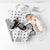 Cool Dude New Baby Gift Box – Luxurious baby boy gift set featuring a muslin swaddle, XO onesie, knot hat, goat brush, running shoes, baby lotion, wooden camera teether, and Mahatma Gandhi book. Perfect for baby showers, personalized baby gifts, and stylish newborn gifts.


