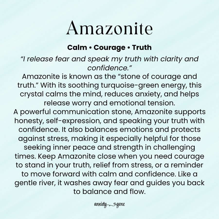 Large Amazonite Crystal | Calm • Courage • Truth