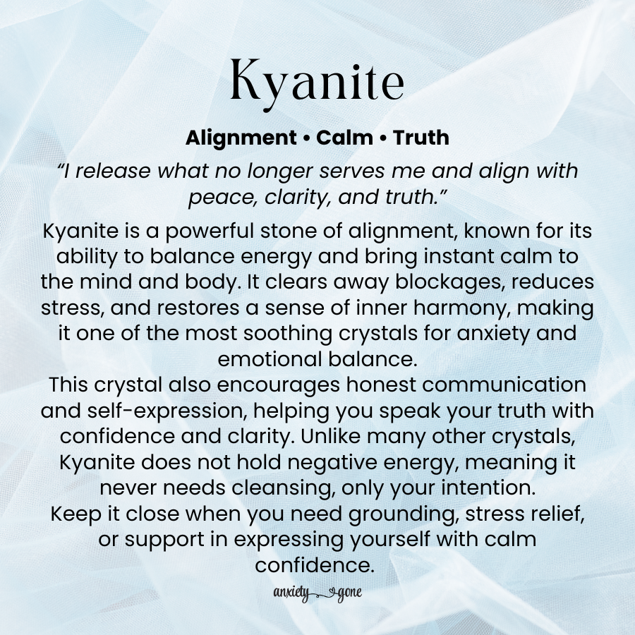Kyanite Tumbled Stone 1–2 inches, polished blue healing crystal for alignment and balance, calming crystal for stress relief and anxiety, kyanite gemstone for meditation and chakra healing, natural kyanite pocket stone for mindfulness and truth, energy healing crystal that never needs cleansing, genuine kyanite crystal gift for women and men, tumbled gemstone for emotional clarity and spiritual growth
