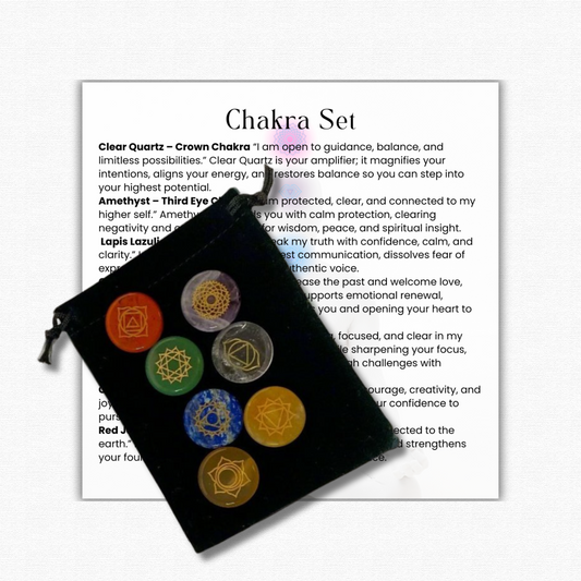 7-Piece Chakra Stone Set, healing crystals for chakra balancing and meditation, polished chakra stones kit with clear quartz, amethyst, sodalite, green aventurine, yellow jade, carnelian, and red jasper, spiritual crystal set for energy healing, mindfulness, and stress relief, chakra gemstone gift set for women and men, chakra crystals for yoga and reiki practice
