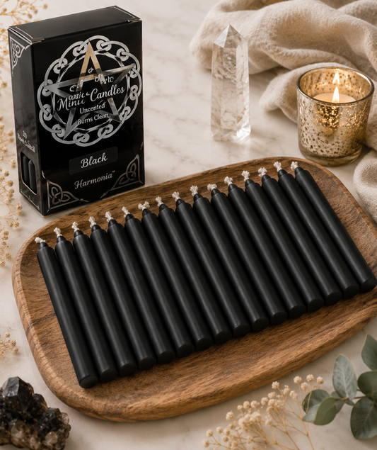 Black Mini Ritual Candles — Charm Chime Candles