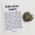 Dalmatian Jasper worry stone for anxiety relief, stress support, and grounding – natural thumb stone with Black Tourmaline inclusions and info card