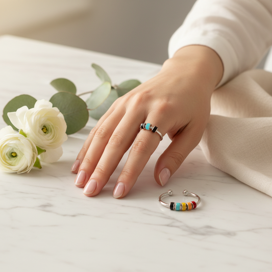 fidget ring, anxiety ring, spinner ring, worry ring, fidget jewelry, fidget ring for anxiety, spinning anxiety ring, anti-anxiety ring, stress relief ring, fidget ring for stress, fidget ring for adults, fidget ring for kids, fidget ring for women, fidget ring for men, discreet fidget ring, fidget ring for focus, fidget ring for work, calming ring for anxiety, ring to reduce stress, mental health support jewelry, stainless steel fidget ring, sterling silver fidget ring, gold spinner ring, minimalist fidget 