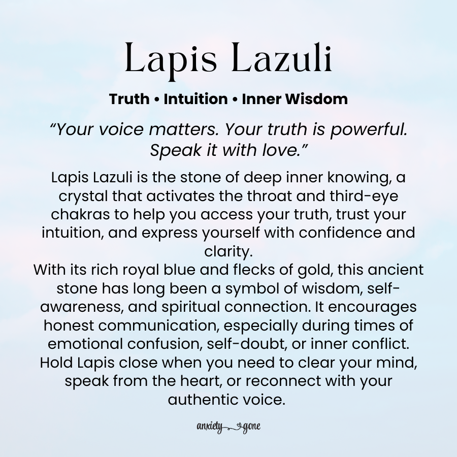Lapis Lazuli Worry Stone | Speak Your Truth