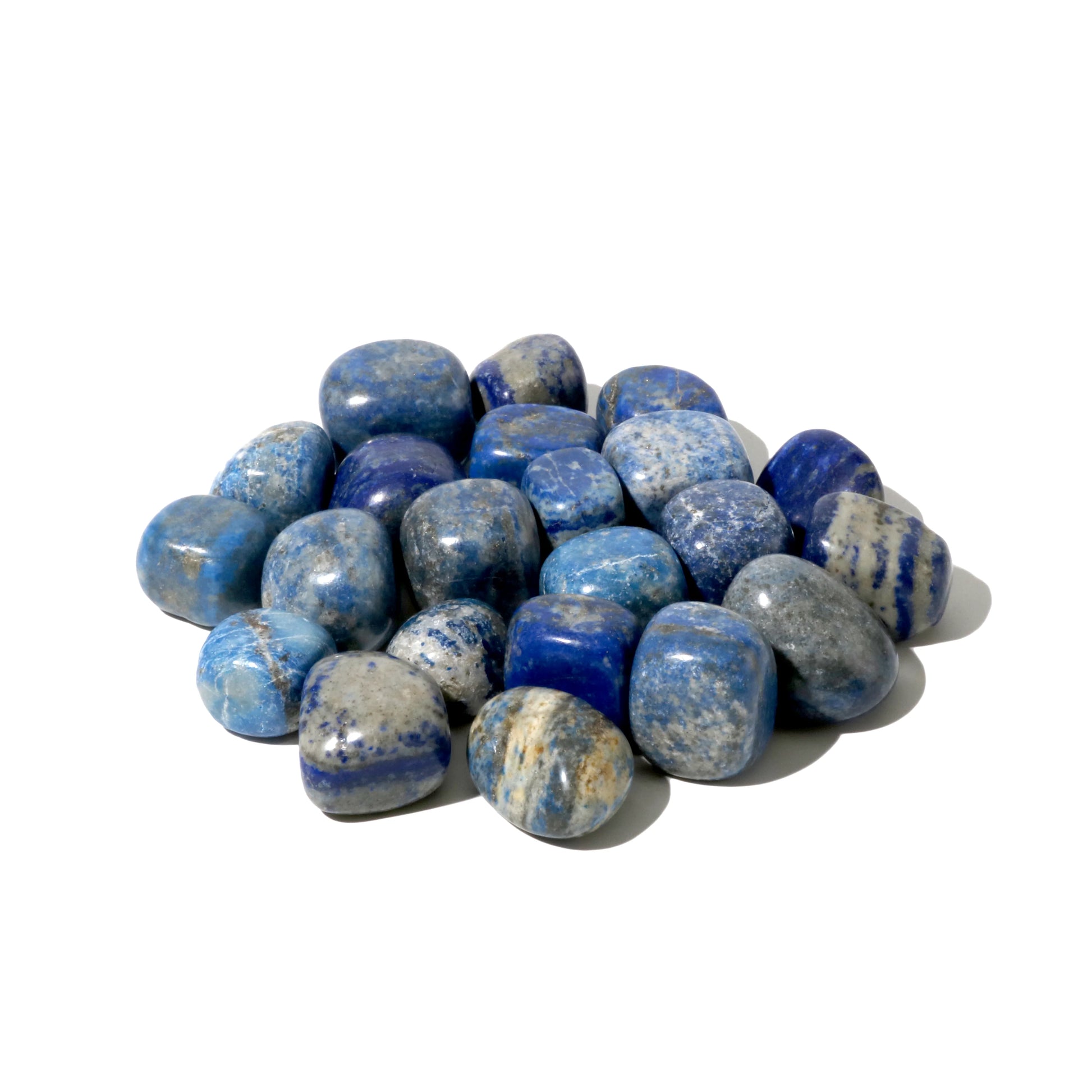 Lapis Lazuli Tumbled Stone 1 inch, polished blue healing crystal with gold flecks for truth and wisdom, calming crystal for stress relief and anxiety, lapis gemstone for meditation and third eye chakra activation, natural lapis lazuli pocket stone for intuition and self-expression, genuine gemstone for emotional healing and clarity, spiritual crystal gift for women and men, lapis lazuli crystal for mindfulness and communication