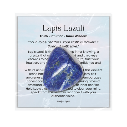 Lapis Lazuli Tumbled Stone 1 inch, polished blue healing crystal with gold flecks for truth and wisdom, calming crystal for stress relief and anxiety, lapis gemstone for meditation and third eye chakra activation, natural lapis lazuli pocket stone for intuition and self-expression, genuine gemstone for emotional healing and clarity, spiritual crystal gift for women and men, lapis lazuli crystal for mindfulness and communication