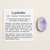 Polished lepidolite worry stone for anxiety, stress relief, and emotional healing – natural thumb stone with info card for calming support