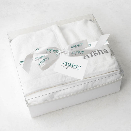 Empress & Co. Luxe Bathrobe – Personalized hooded bathrobe with a soft cotton terry lining and hydro cotton outer fabric, offering ultimate comfort and luxury. Perfect for self-care gifts, gift baskets for women, and thank you gift ideas.
