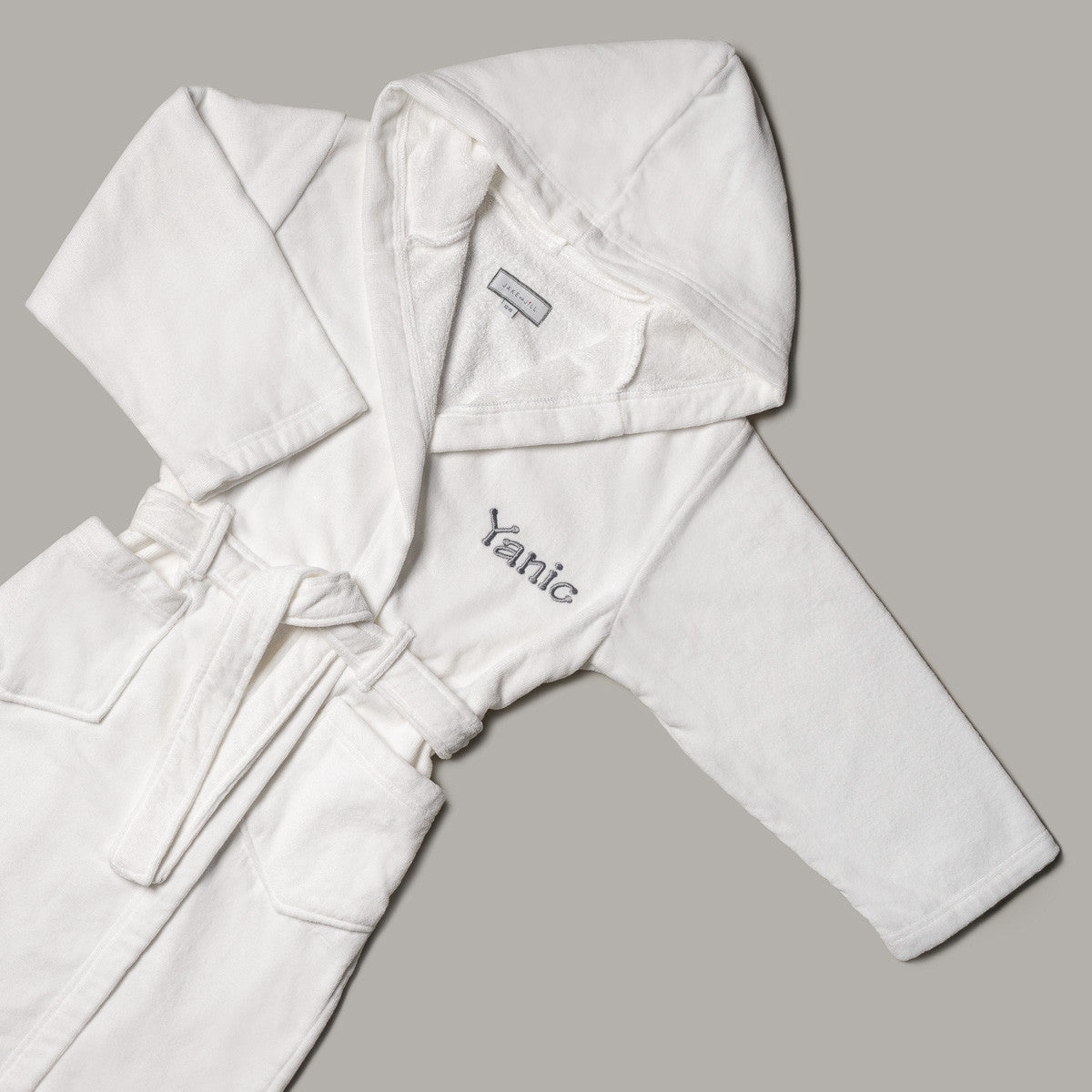 Empress & Co. Luxe Bathrobe with custom embroidery – personalized cotton bathrobe for women and men, luxury spa gift, hooded terry robe, self care gift set, wellness gift basket item, mental health gift, relaxation gift box essential, cozy loungewear for home spa, anxiety relief gift idea.