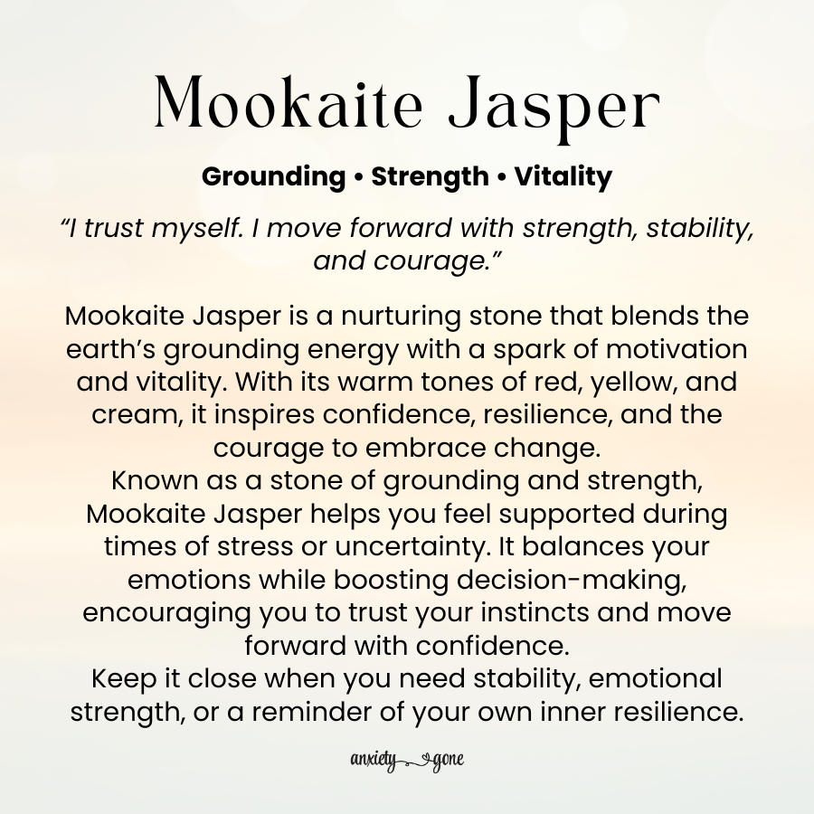 Mookaite Jasper Bracelet, natural crystal bracelet for anxiety and stress relief, healing crystal bracelet for anxiety and emotional balance, grounding crystals for anxiety in gemstone jewelry, handmade crystal jewelry for stress relief and mindfulness, calming bracelet for anxiety with genuine gemstone beads, spiritual bracelet for stress and balance, crystal bracelet gift for anxiety and self-care, crystal healing bracelets for women and men, gemstone jewelry for mental health and energy healing