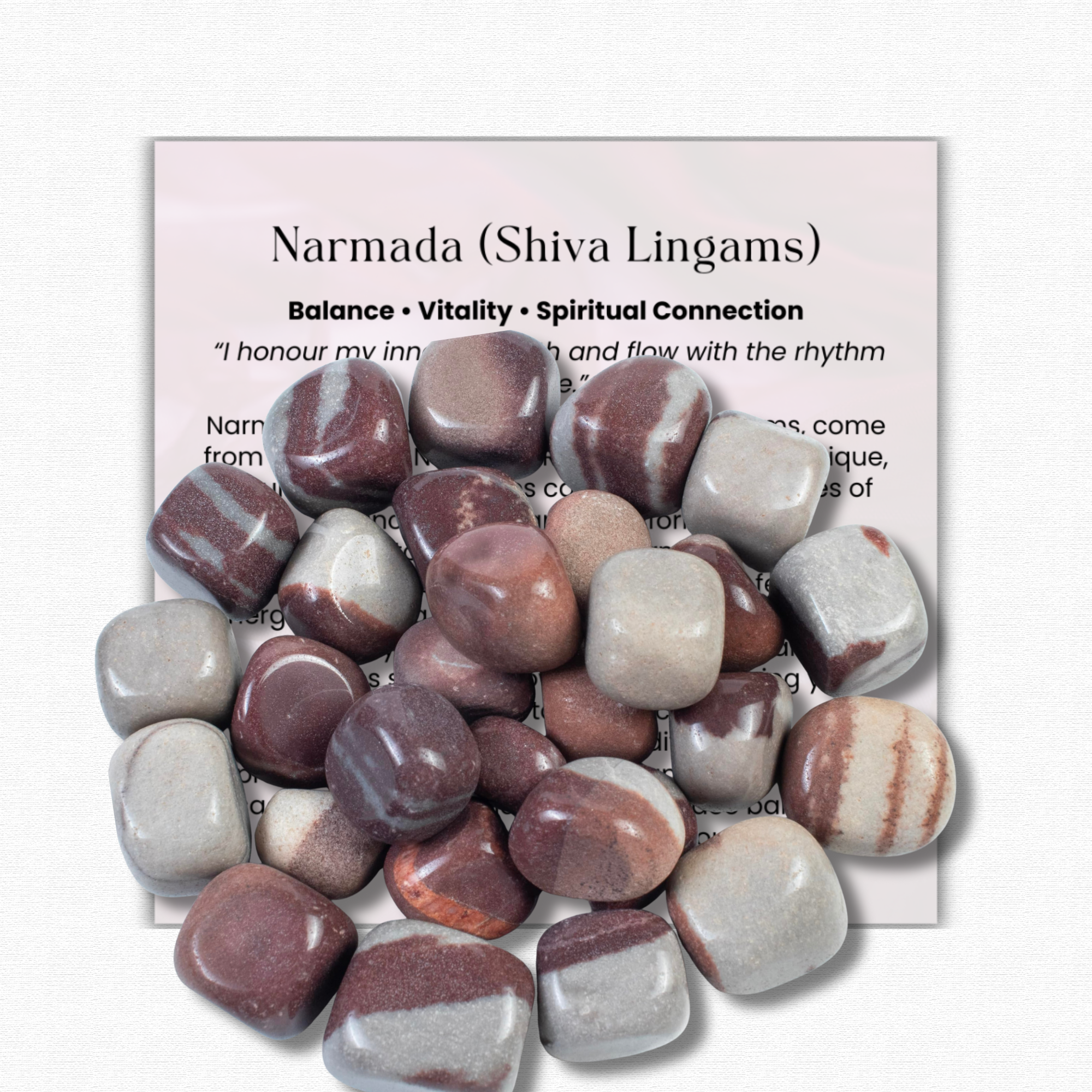 Narmada Stone Shiva Lingam Tumbled Stone 1 inch, sacred river healing crystal for balance and vitality, natural shiva lingam gemstone for meditation and grounding, genuine narmada stone for spiritual growth and transformation, tumbled shiva lingam pocket stone for mindfulness and reiki, calming river stone for stress relief and emotional stability, ancient narmada crystal gift for women and men