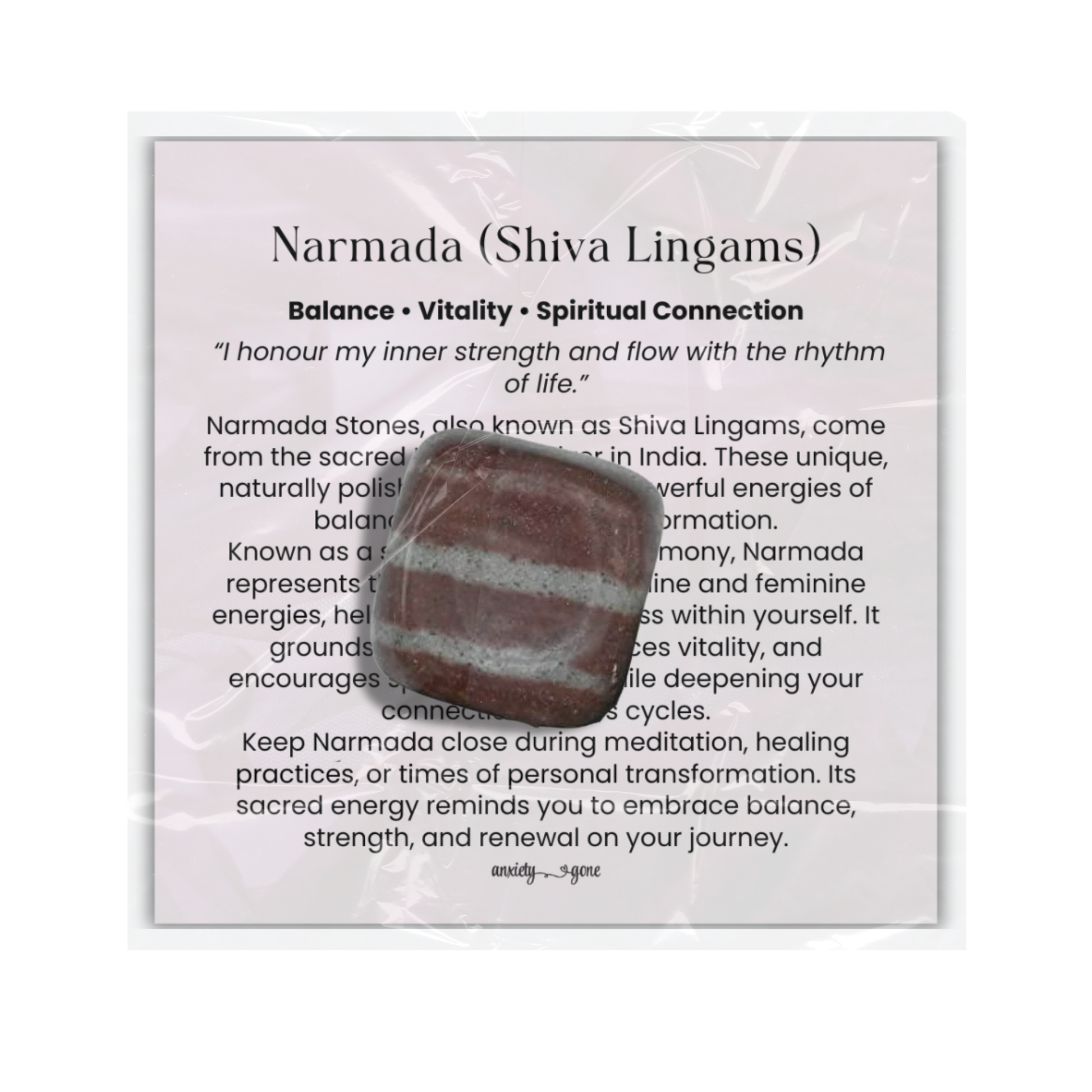 Narmada Stone Shiva Lingam Tumbled Stone 1 inch, sacred river healing crystal for balance and vitality, natural shiva lingam gemstone for meditation and grounding, genuine narmada stone for spiritual growth and transformation, tumbled shiva lingam pocket stone for mindfulness and reiki, calming river stone for stress relief and emotional stability, ancient narmada crystal gift for women and men