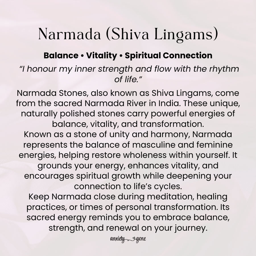Narmada Stone Shiva Lingam Tumbled Stone 1 inch, sacred river healing crystal for balance and vitality, natural shiva lingam gemstone for meditation and grounding, genuine narmada stone for spiritual growth and transformation, tumbled shiva lingam pocket stone for mindfulness and reiki, calming river stone for stress relief and emotional stability, ancient narmada crystal gift for women and men