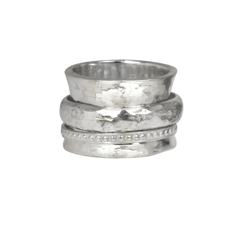 Hammered spinner ring deals