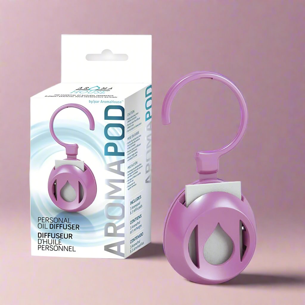 Aromapod Personal Portable Essential Oil Diffuser, pack of 3, for aromatherapy in cars, closets, and small spaces.