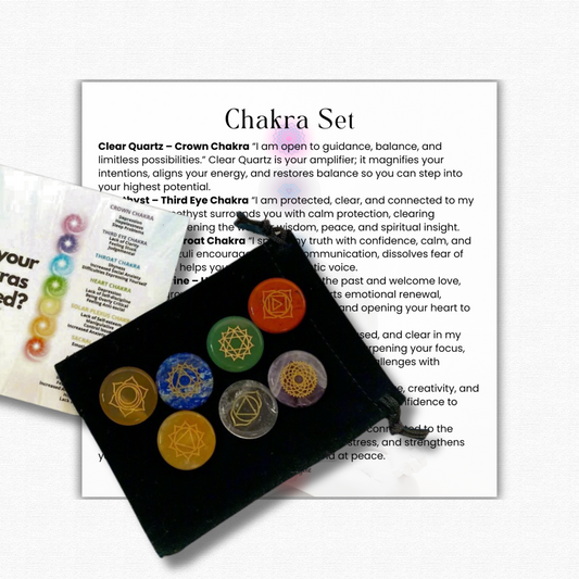 7-Piece Chakra Stone Set, healing crystals for chakra balancing and meditation, polished chakra stones kit with clear quartz, amethyst, sodalite, green aventurine, yellow jade, carnelian, and red jasper, spiritual crystal set for energy healing, mindfulness, and stress relief, chakra gemstone gift set for women and men, chakra crystals for yoga and reiki practice