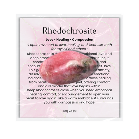 Rhodochrosite Tumbled Stone 1 inch, polished pink healing crystal for love and compassion, rhodochrosite gemstone for emotional healing and self-love, natural pink crystal pocket stone for stress relief and anxiety, calming rhodochrosite stone for forgiveness and comfort, genuine rhodochrosite meditation stone for mindfulness, heart chakra crystal for emotional balance, rhodochrosite crystal gift for women and men