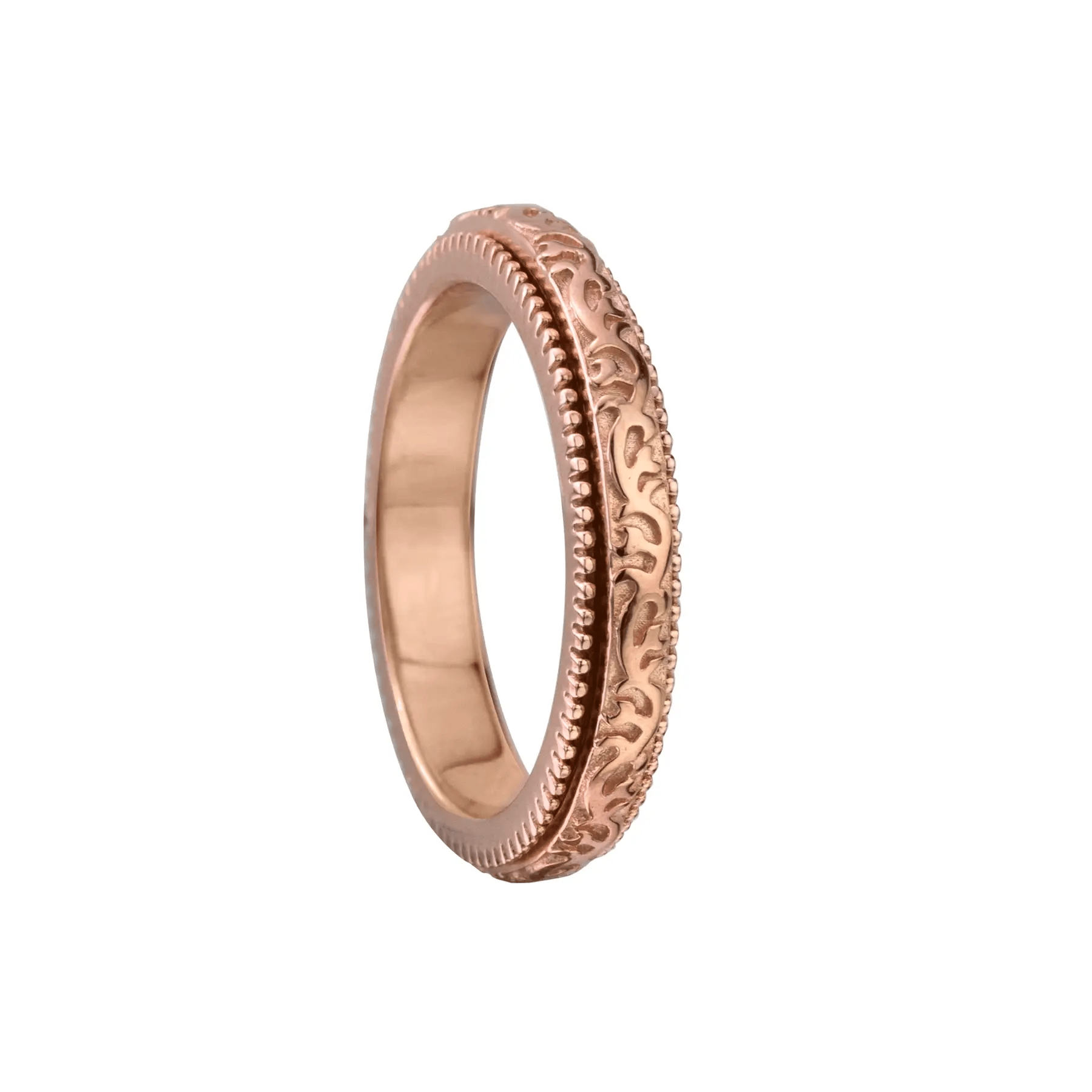Rosebud Rose Gold Fidget Ring – 14KT Vermeil Spinner Anxiety Ring for Women, Stress Relief, Focus & Emotional Support