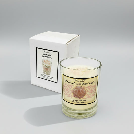 rose quartz candle, crystal candle, love crystal candle, rose scented crystal candle, soy gem candle, universal love candle, rose quartz soy candle, heart chakra candle, crystal infused candle, self-love candle, candle for love and healing, rose quartz love candle, emotional healing candle, romantic candle gift, love intention candle, crystal candle for relationships, rose quartz affirmation candle