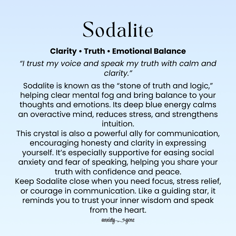 Sodalite Tumbled Stone 1–2 inches, polished deep blue healing crystal for clarity and truth, calming sodalite gemstone for stress relief and anxiety, natural sodalite pocket stone for meditation and mindfulness, sodalite crystal for emotional balance and communication, genuine sodalite stone for intuition and self-expression, tumbled gemstone for reiki and chakra healing, sodalite crystal gift for women and men