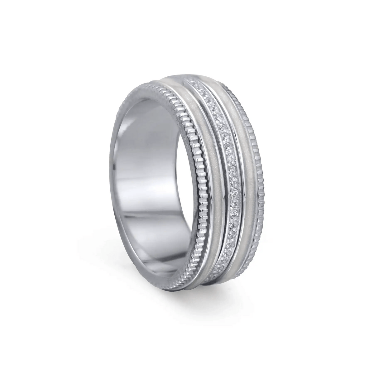 Solace Sterling Silver Fidget Ring – A Calming Anxiety Ring with Pearl Enamel for Stress Relief, Focus &amp; Peace of Mind