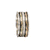 Sterling Silver Mens Fidget Ring with Yellow Gold and Rose Gold spinning bands, displayed with complimentary MeditationRings Tin and Travel Pouch