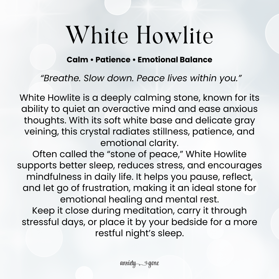 White Howlite Leaf Necklace | Calm • Patience • Emotional Balance
