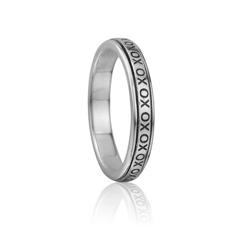 XO Sterling Silver Fidget Ring for Anxiety Relief – Spinner Anxiety Ring for Stress, ADHD, Focus, Nail Biting, Meditation, Adults & Teens