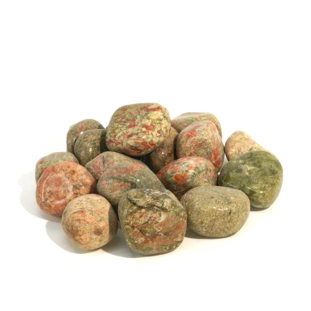 Unakite Tumbled Stone 2 inches, polished green and pink healing crystal for emotional balance and self-love, unakite gemstone for stress relief and anxiety healing, natural unakite pocket stone for meditation and mindfulness, calming crystal for emotional growth and compassion, genuine unakite crystal for healing and renewal, tumbled gemstone for reiki and chakra alignment, unakite crystal gift for women and men