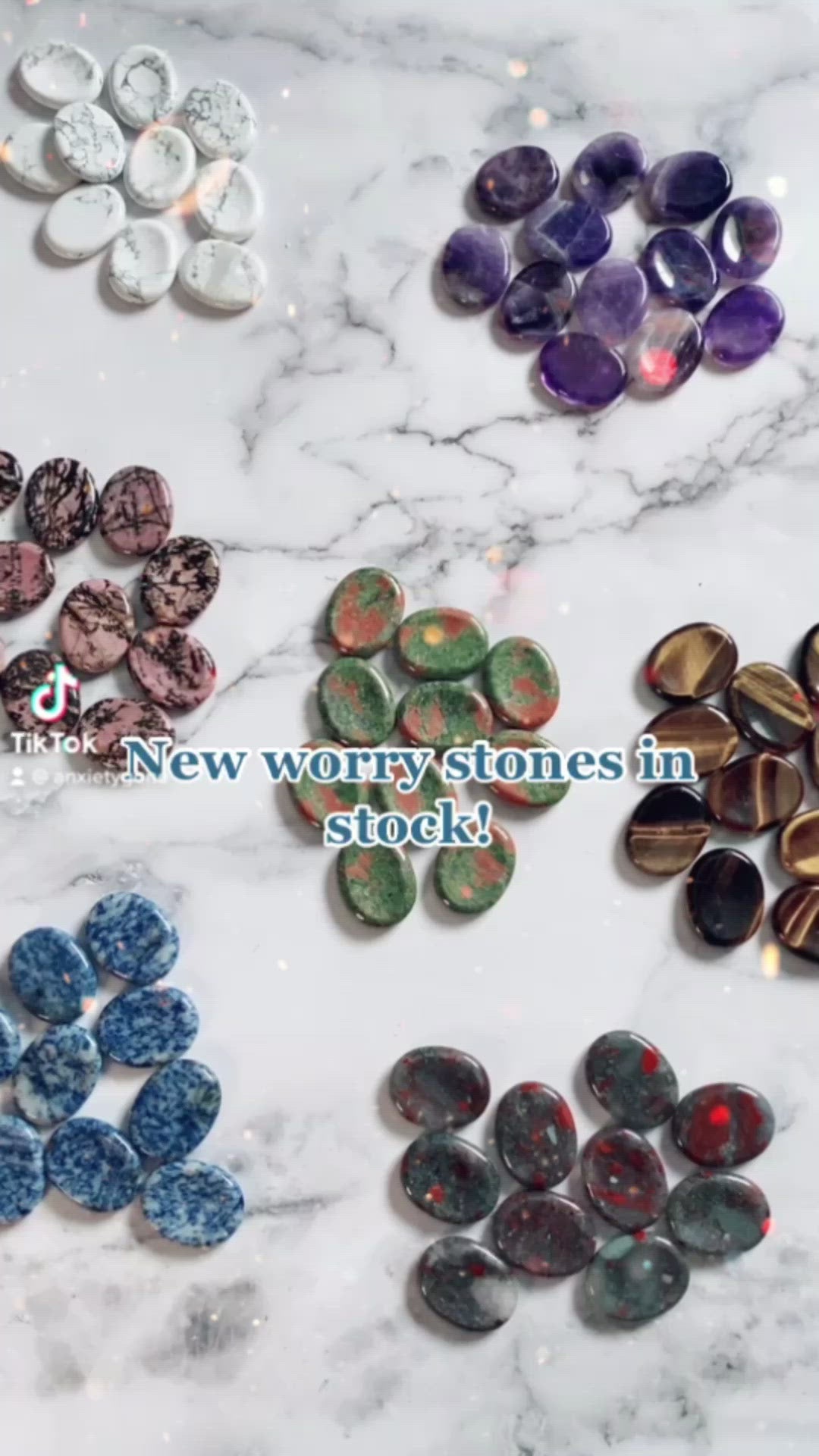 Blue Spot Jasper Worry Stone - for times of stress, anxiety or bullying