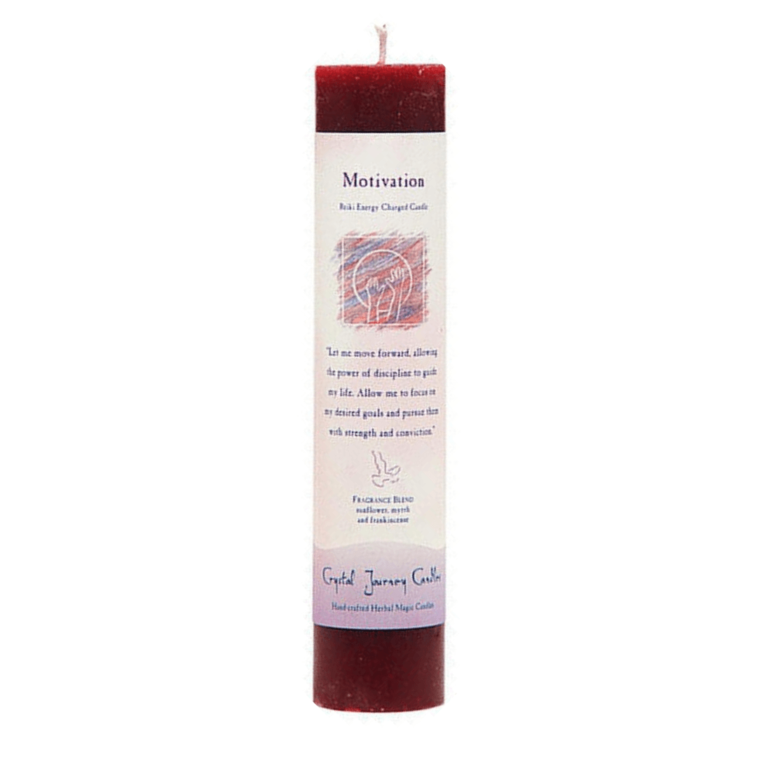 reiki charged candles, reiki infused candle, reiki candles, motivation candles, pillar candles, red candles, essential oil candles,