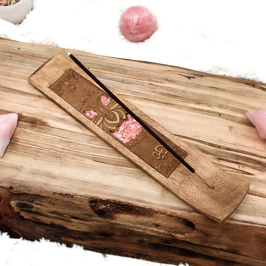 rose quartz incense holder, rose quartz decor, self love incense, love incense, romantic incense, 