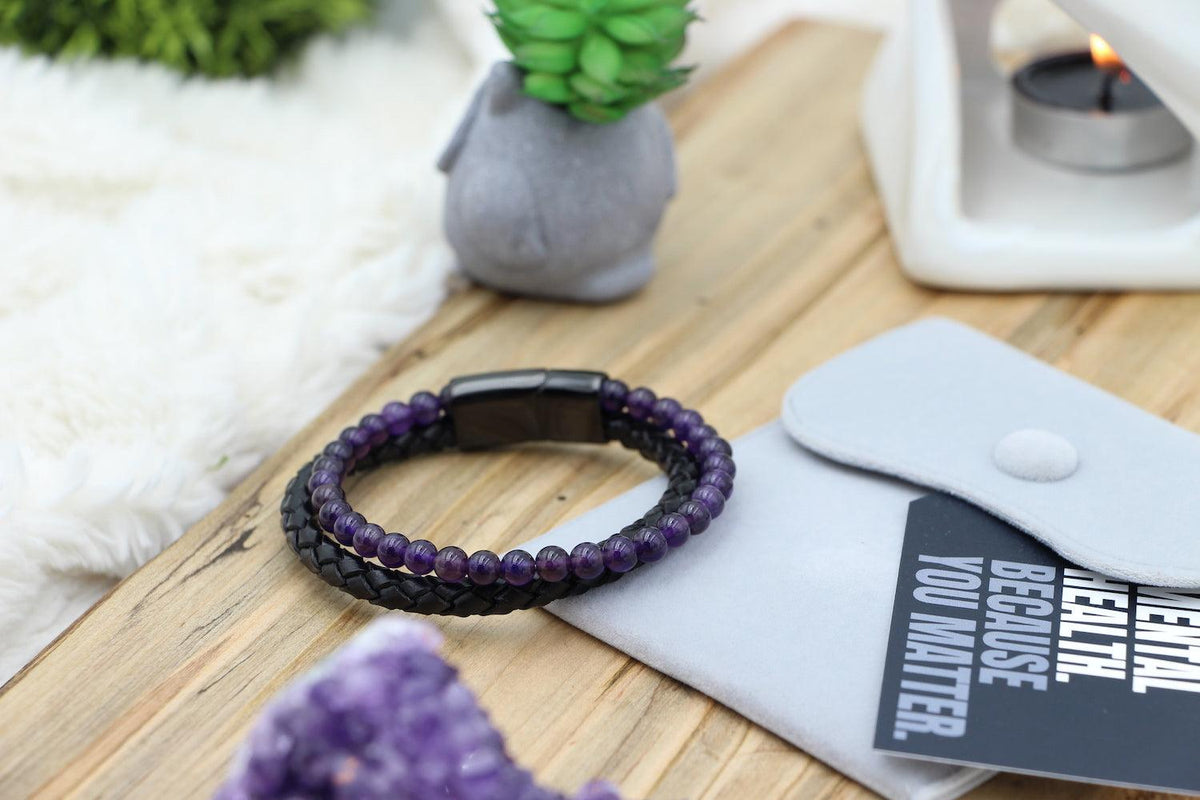 amethyst beaded bracelet, amethyst jewelry, amethyst bracelet, power bracelet, amethyst jewelry, anxiety bracelet