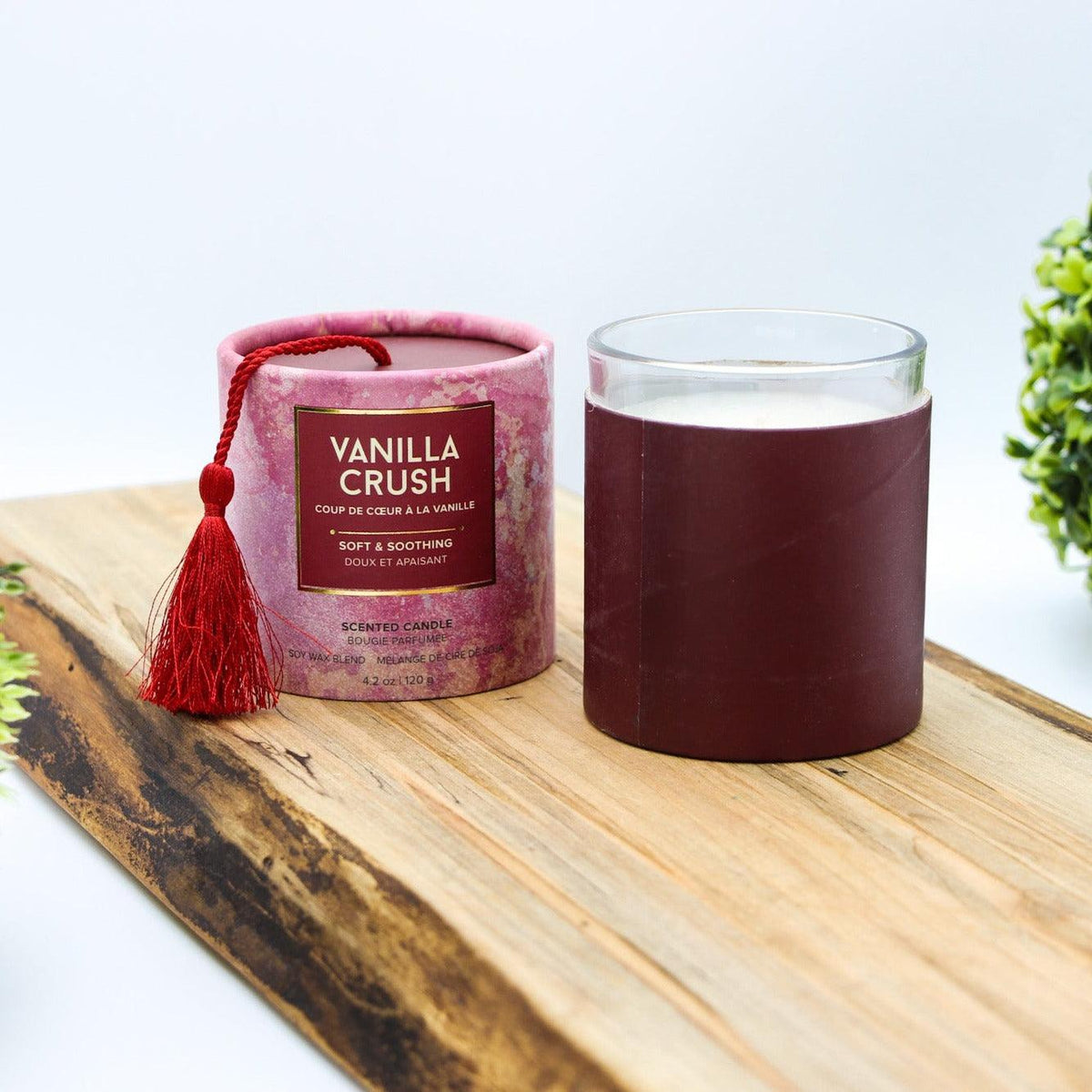 vanilla crush candle, vanilla candle, sweet candle, soy candle, canadian candles, soft and soothing candles,