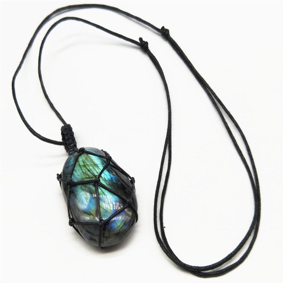 Stone of Transition Labradorite Necklace for emotional healing and anxiety relief, the perfect gemstone jewelry using crystals for anxiety.