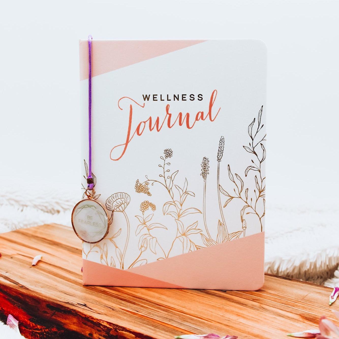 Wellness Journal and Be Fearless Bookmark Set for self-reflection and tracking wellness goals.
